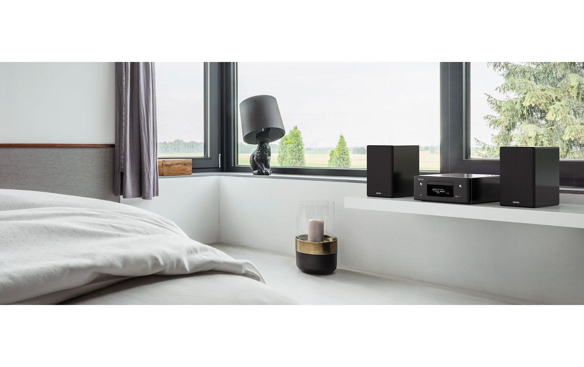 Denon Stereoanlage »CEOL N10 Schwarz« (Bluetooth | CD | WLAN AM-Tuner | FM-Tuner | Internetradio )
