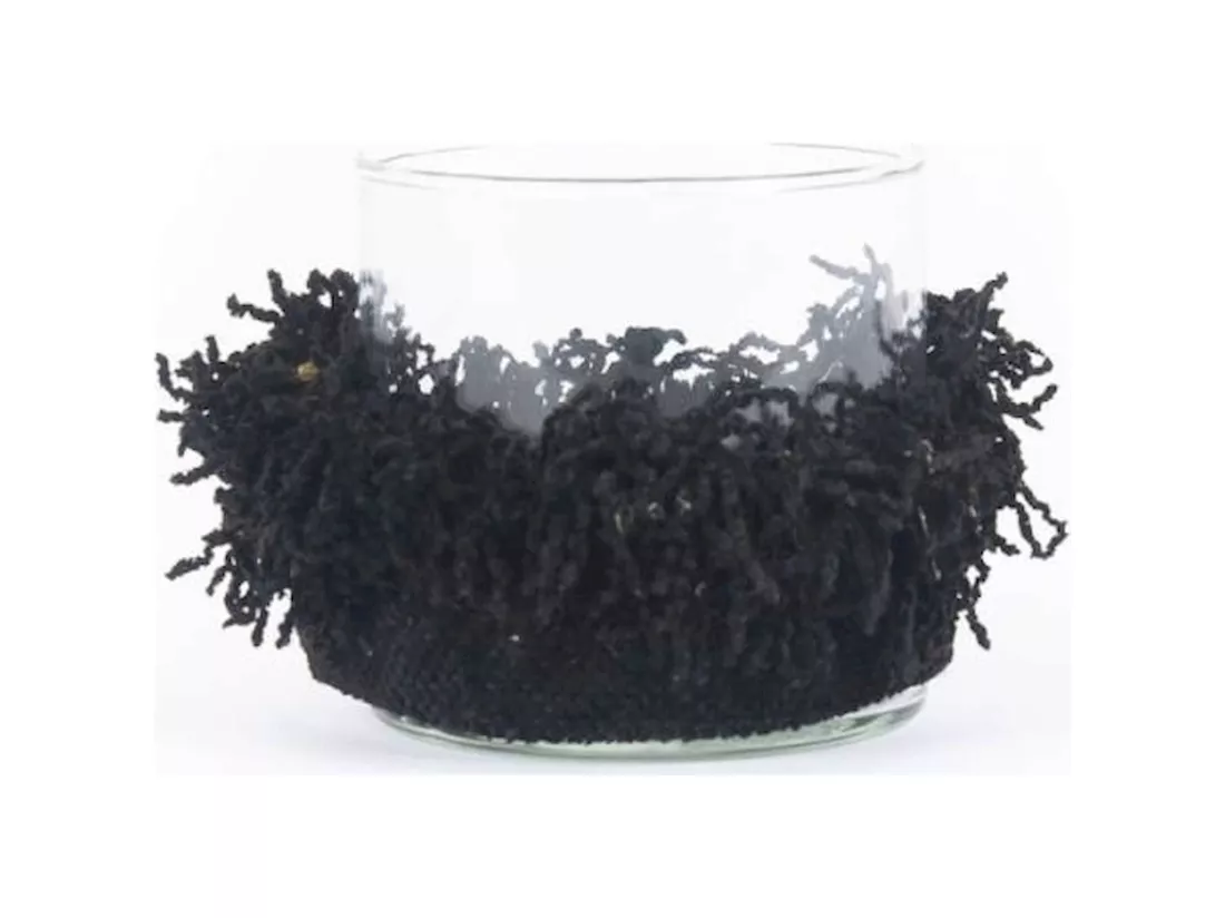 Bougeoir Oh My Gee velours noir Bazar Bizar