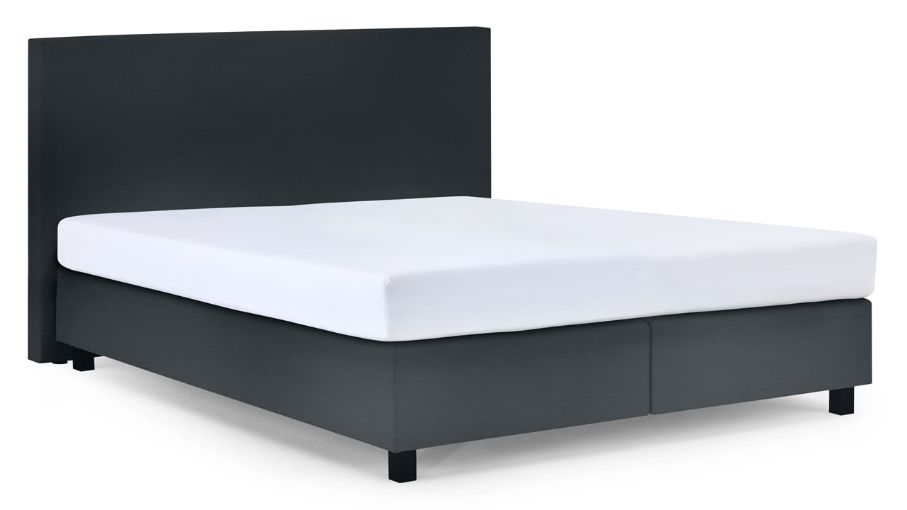 Boxspring Autentik Tunn met B Bright Platinum 200 matras anthracite