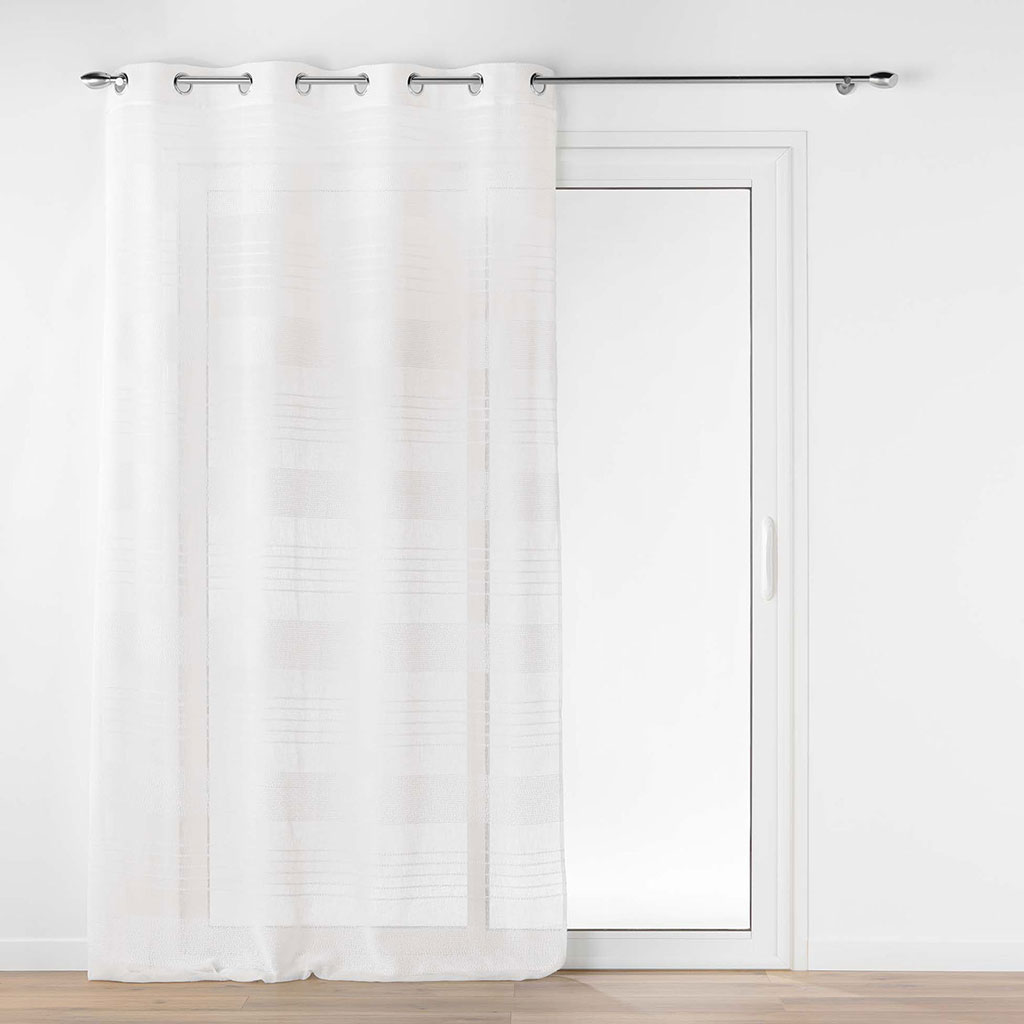 Voilage à œillets blanc JANICE 140x240cm