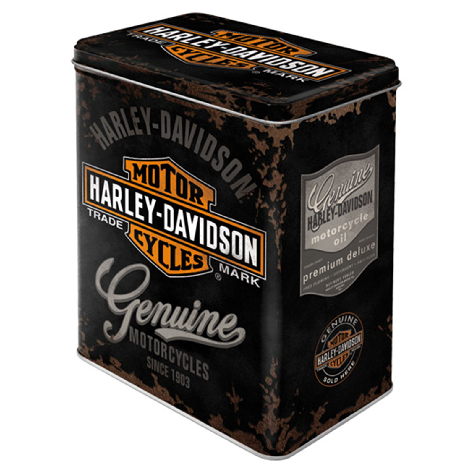 Vorratsdose HARLEY-DAVIDSON - schwarz-orange - 2,8 Liter