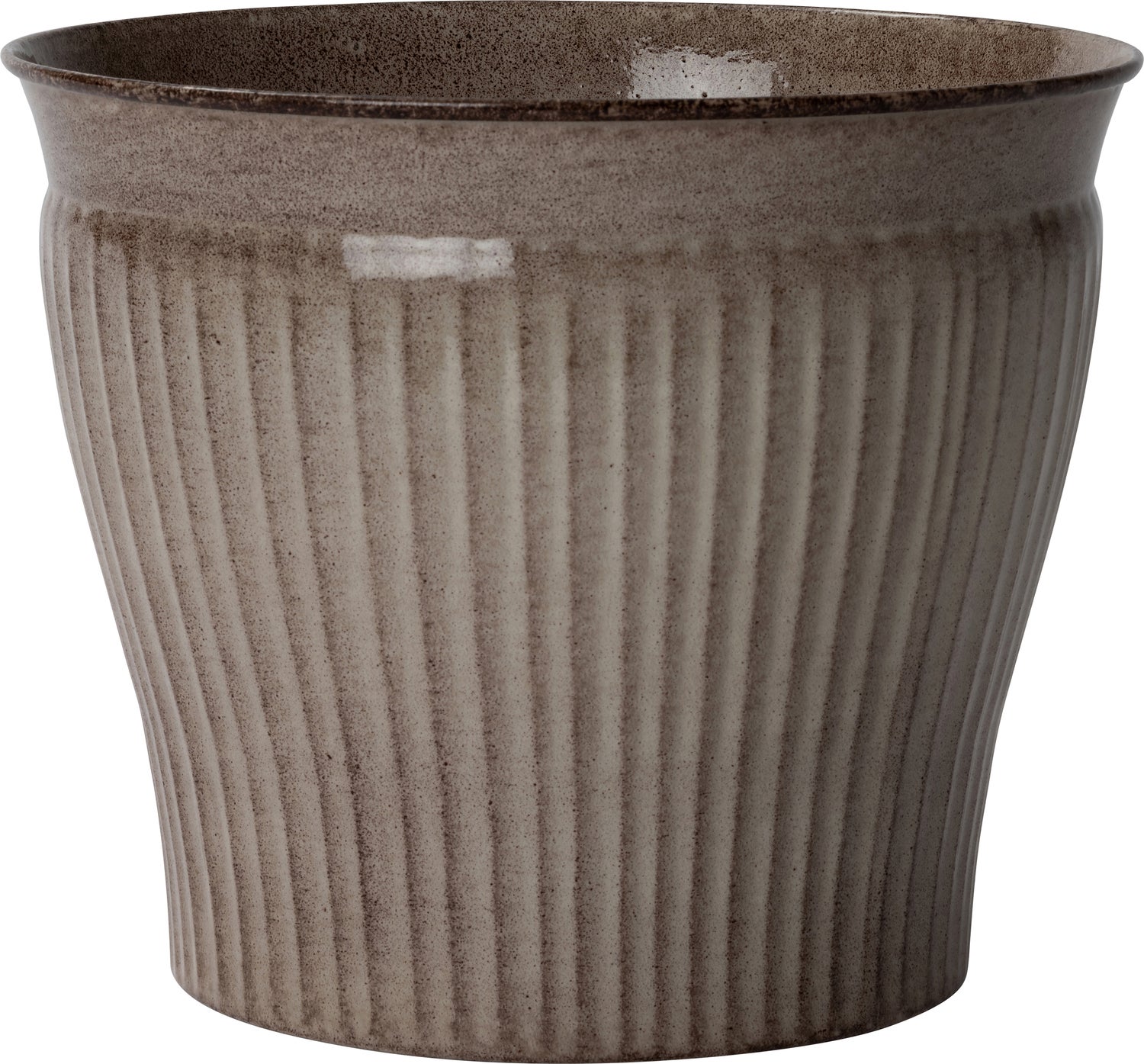 Intratuin bloempot Streep beige / bruin D 30 H 25 cm