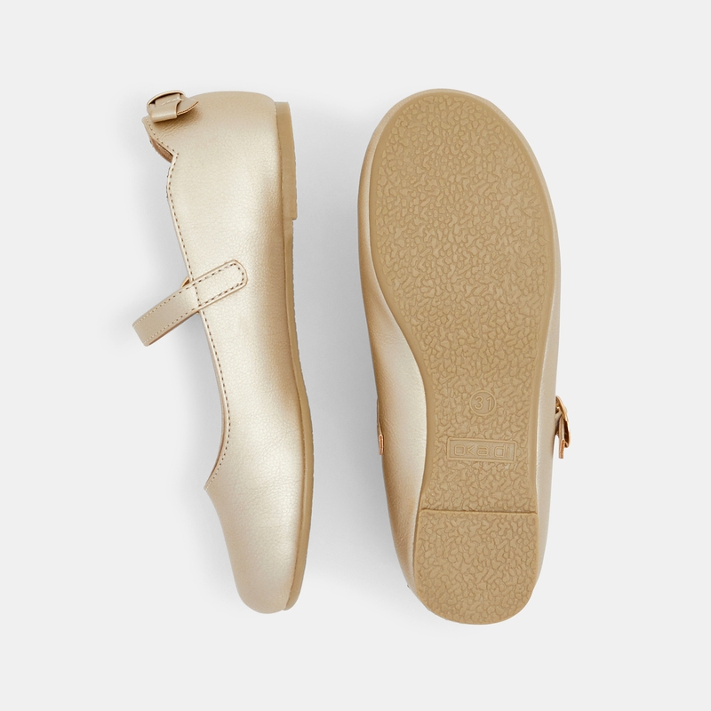 Ballerines chics irisées jaunes fille