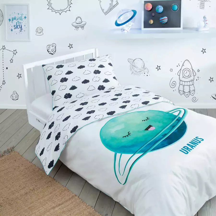 hibboux® Bettwäsche-Set Cosmic Uranus Multicolor