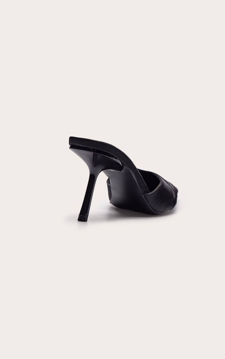 Noir Mule À Talon Kick En Synthétique