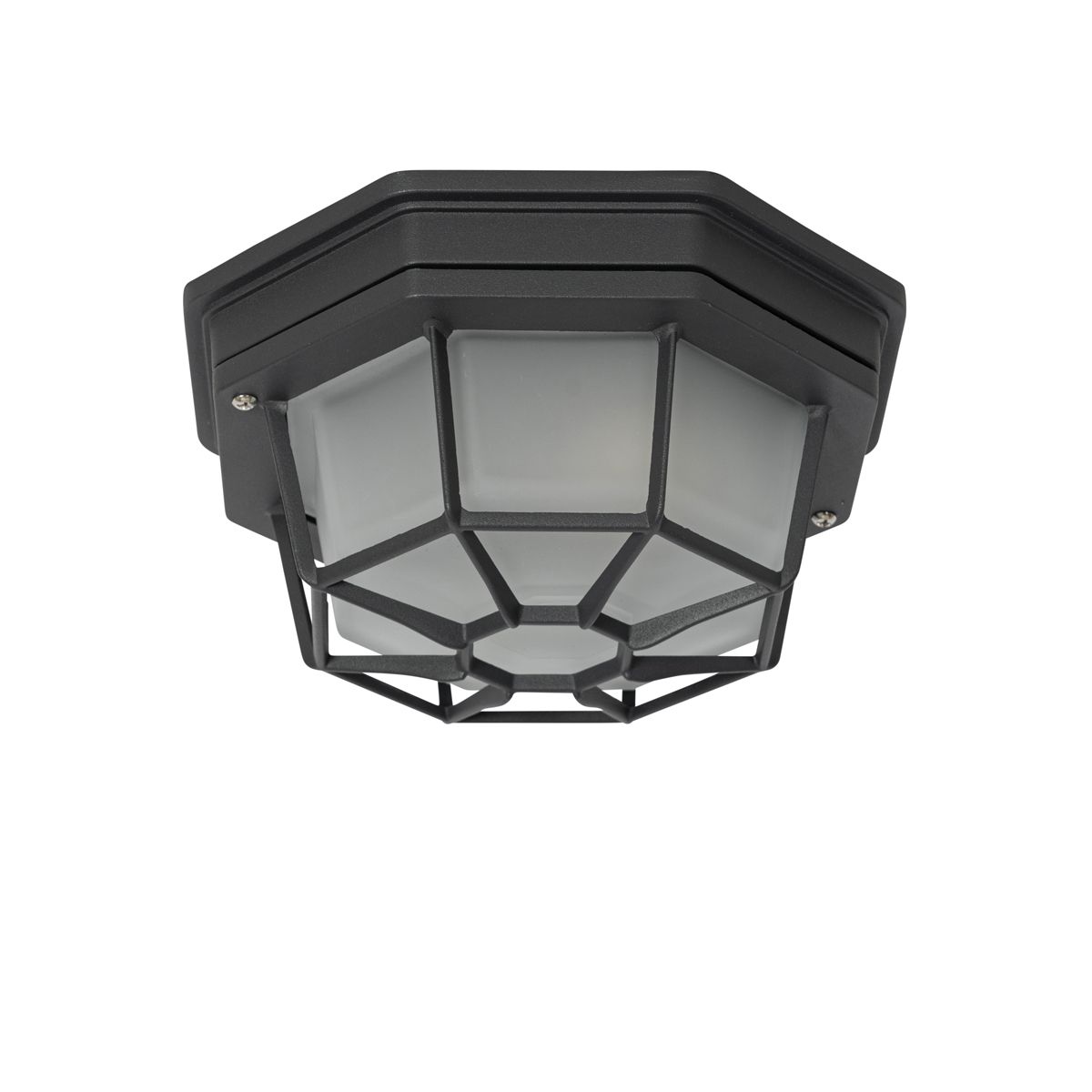Landelijke plafondlamp donkergrijs 21,3 cm IP44 - Bri