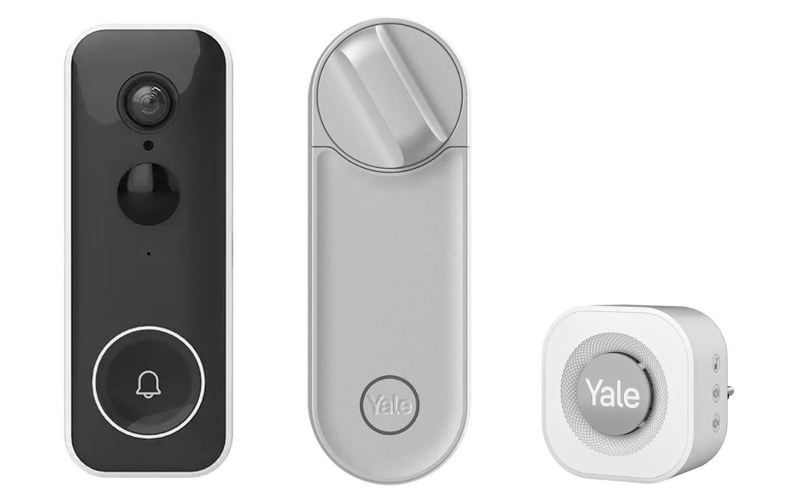 Linus L2 Smart Lock VDC-Kit, Silber<br>Intelligentes Türschloss mit Smart Video Doorbell und Smart Doorbell Chime inklusive