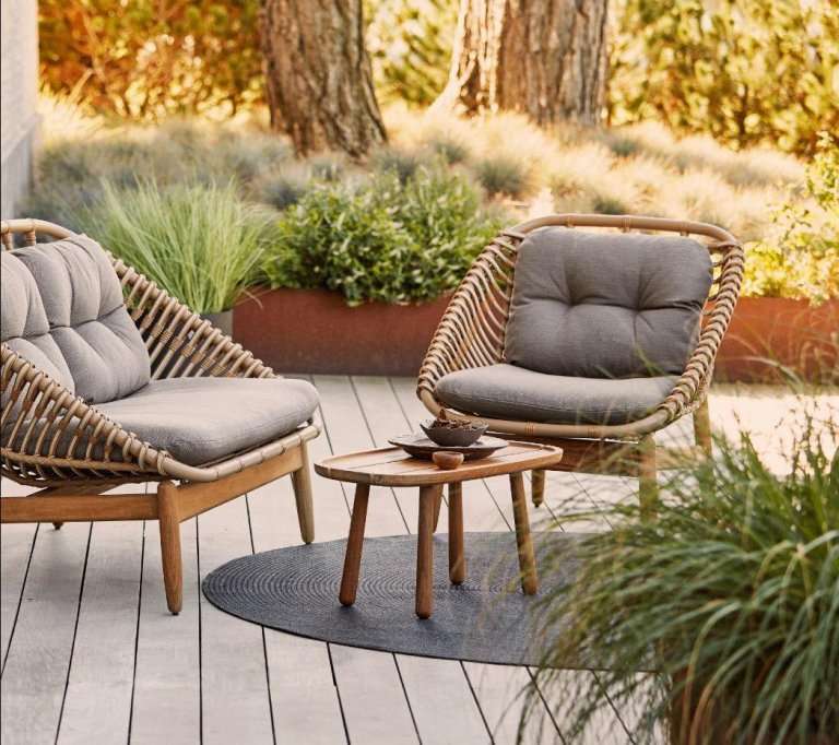 Cane-Line Circle indoor outdoor vloerkleed Ø140 donker groen