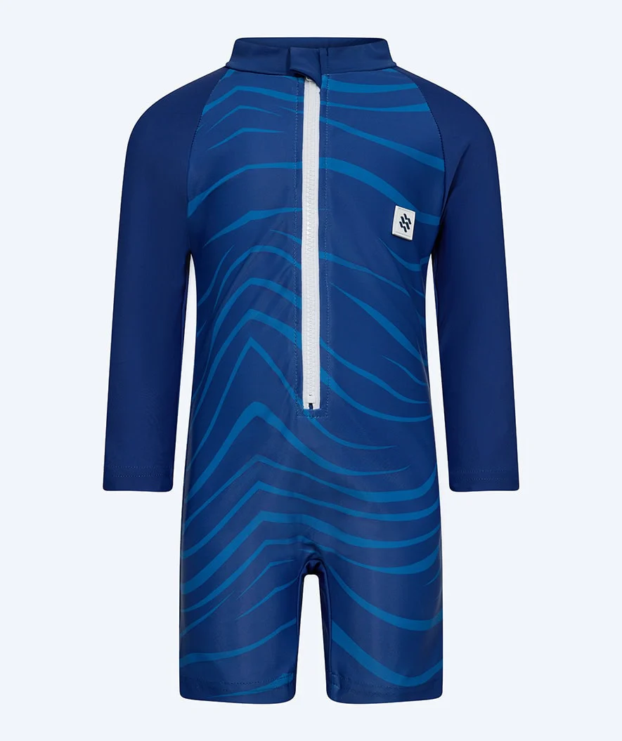 Watery UV-dragt til børn - Fjord Langærmet Rashguard - Mørkeblå