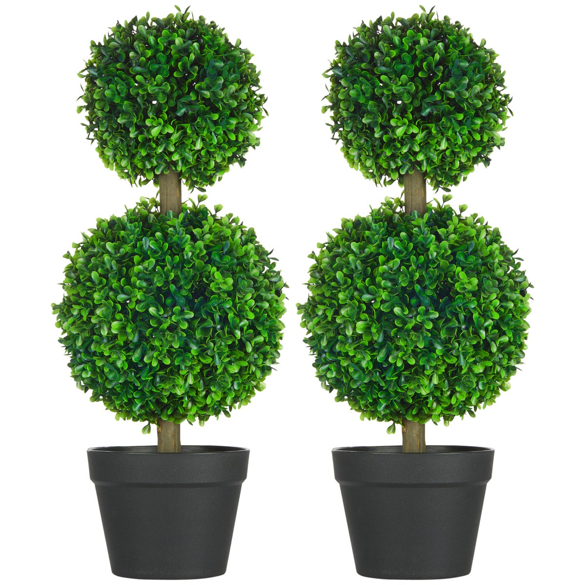 HOMCOM, Kunstplanten, Kamerplant, 17L x 17B x 60H cm, PE, Groen