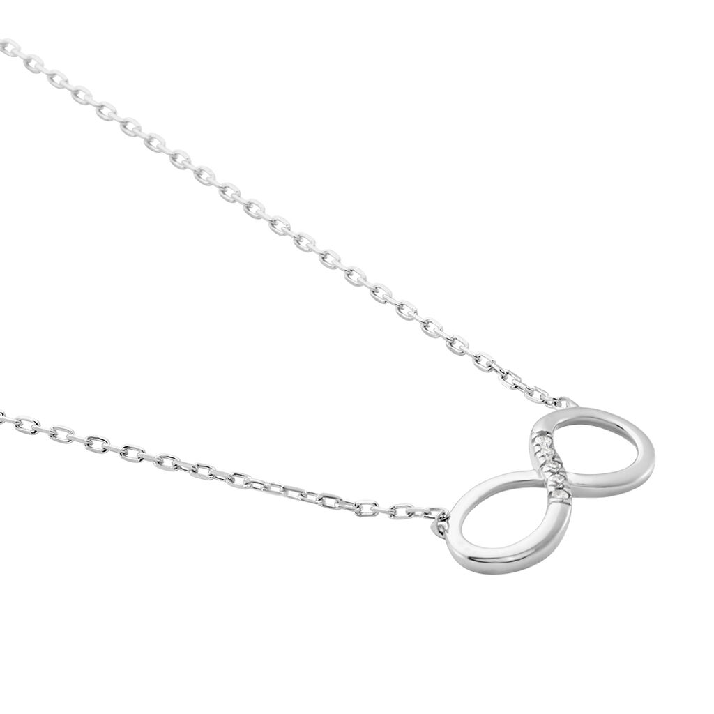 Collier Cleena Or Blanc Diamant