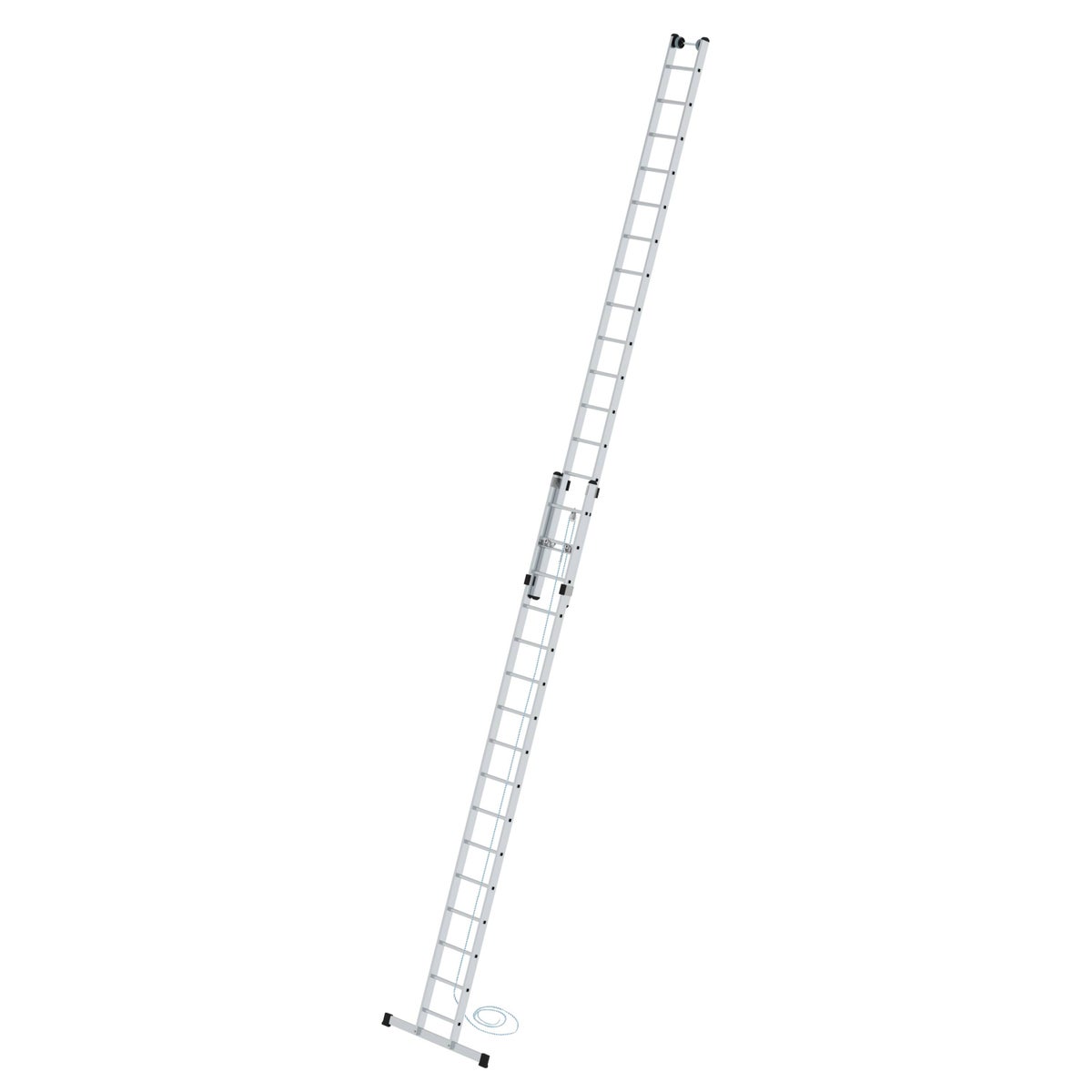 PROREGAL 2-delige sporttouwladder met standaard dwarsbalk, 2 x 16 sporten
