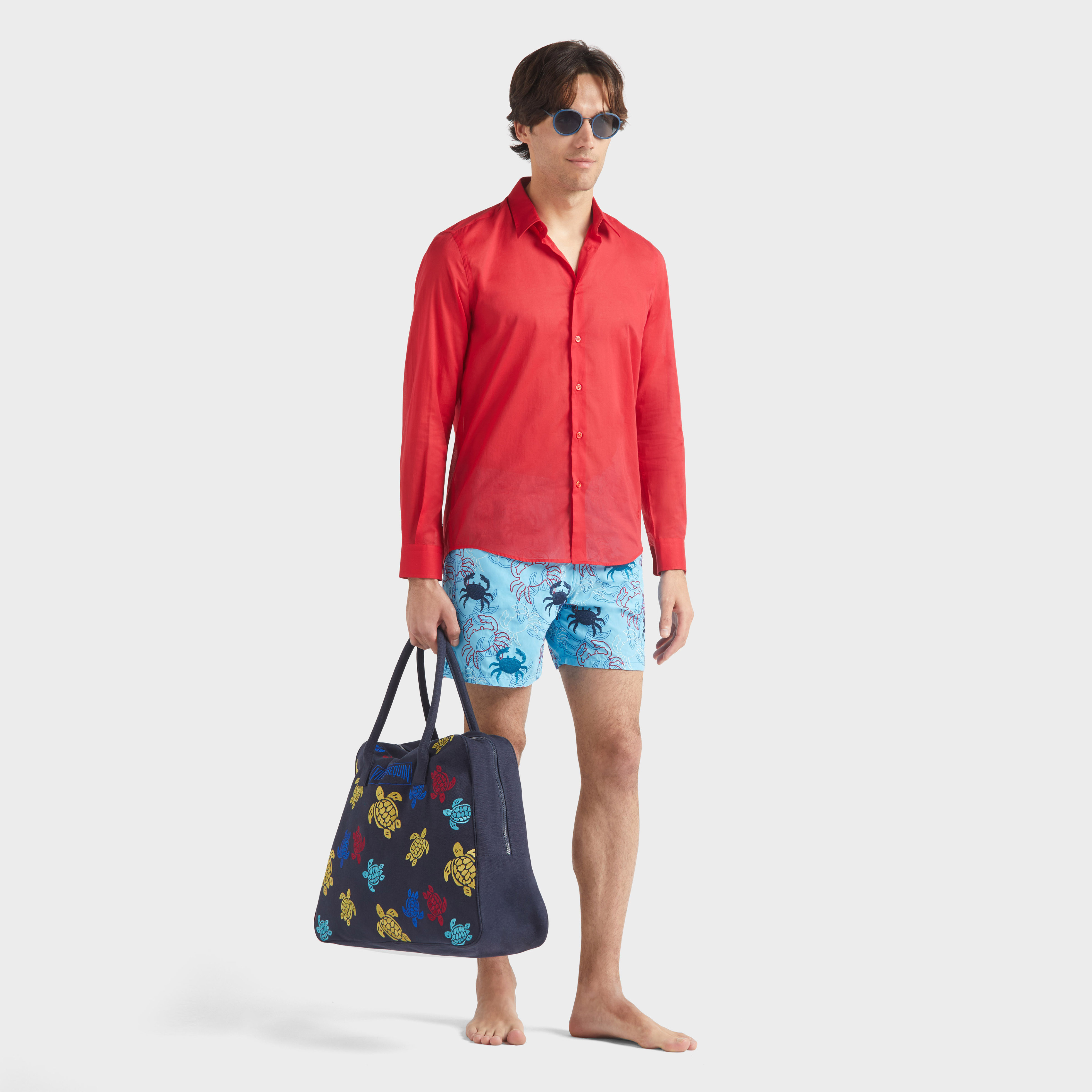 Chemise Légère en Voile de Coton Unisexe Unie