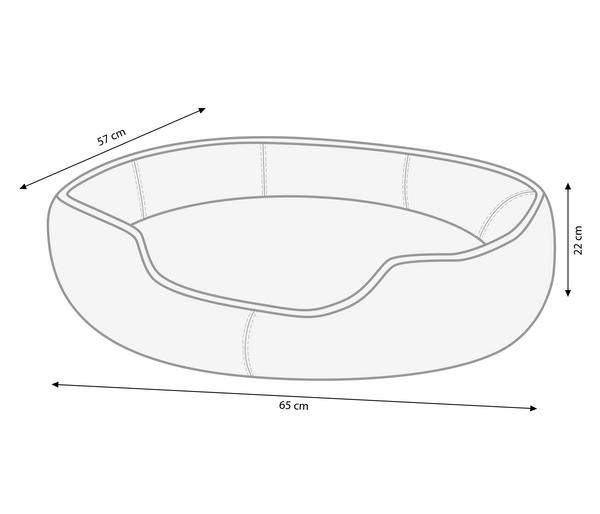 Nobby Komfortbett Anda, oval, beige