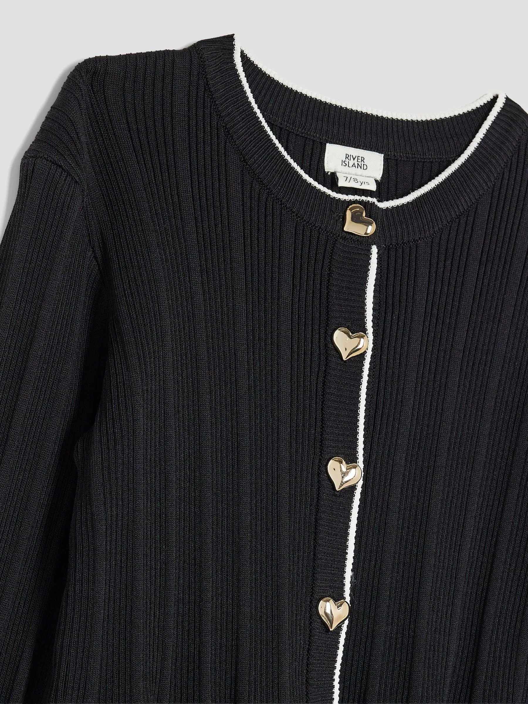 River Island Tipped Peplum Cardigan Set