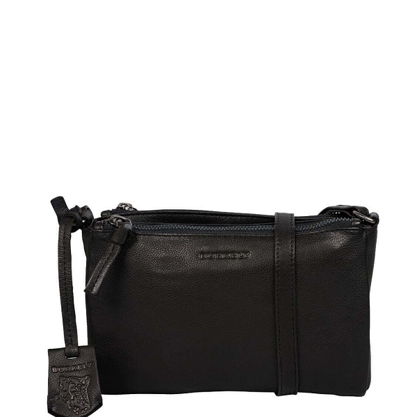 JUST JOLIE DOUBLE ZIP Crossbody Bag .10 black*