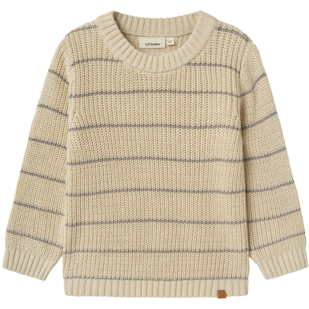 Køb Lil'Atelier Turtledove Nmmemlen Ls Strik Stripes Lil