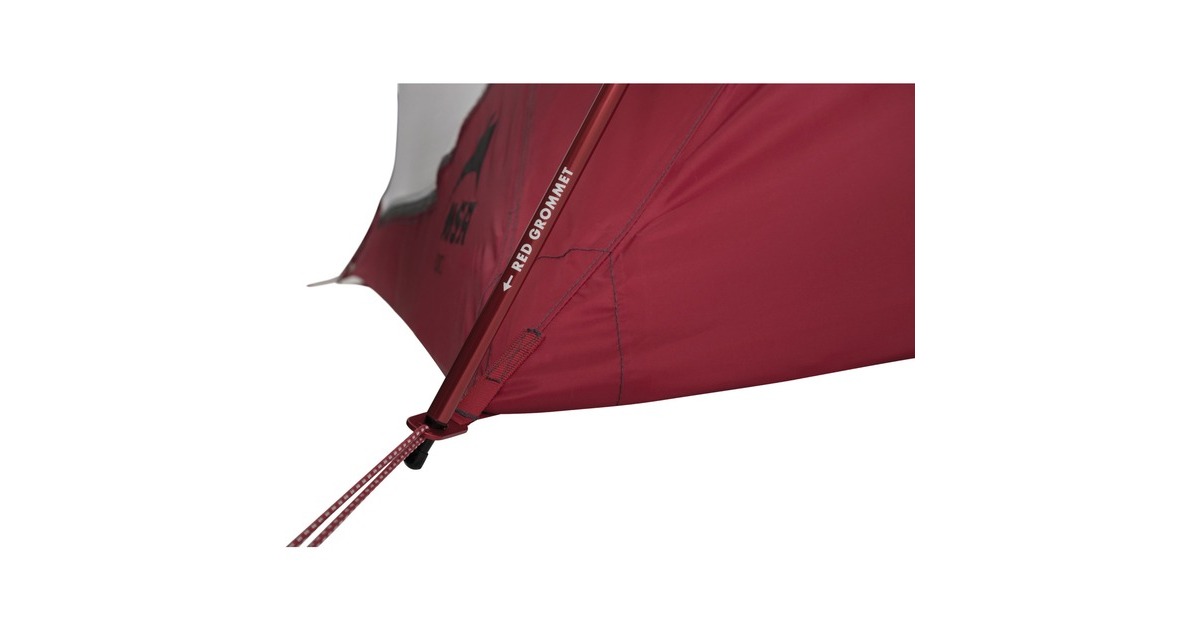 MSRElixir 4 Backpacking Tent  (Lichtgrijs/rood, Model 2021)