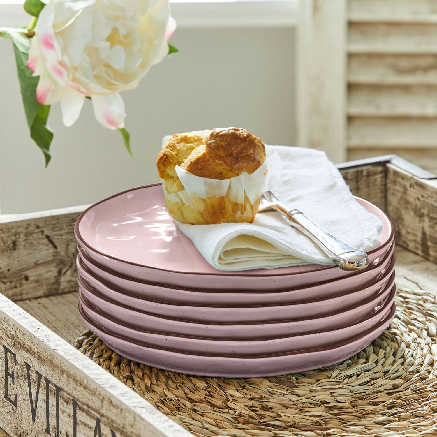Dessertteller 6er Set Biarré rosa