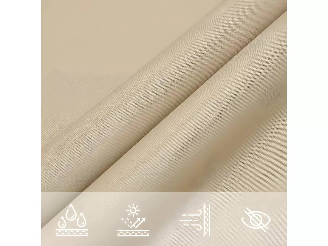 Voile d'ombrage en tissu Oxford triangulaire 3,6x3,6x3,6 m Beige