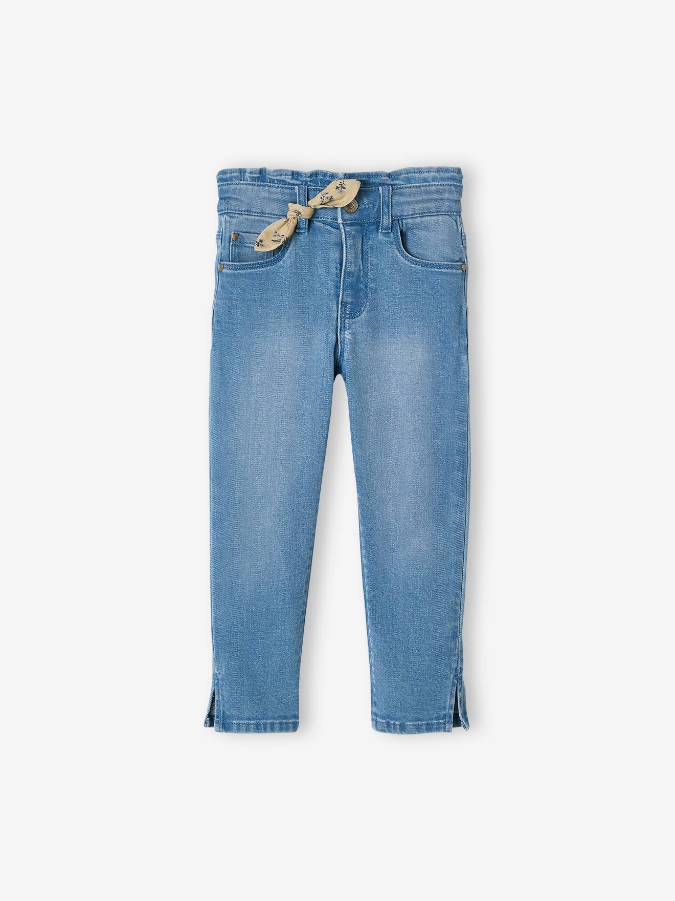 Calça jeans cropped feminina Double Stone com laços.