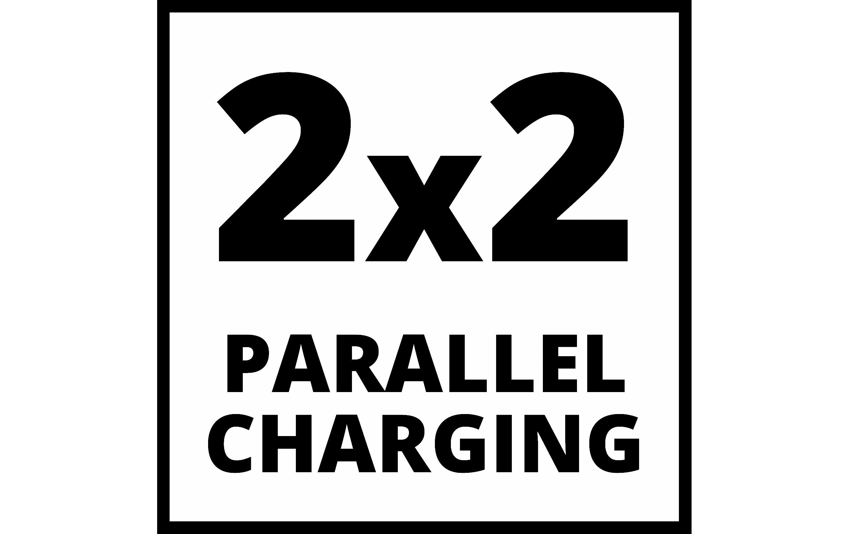 Ladegerät Power-X-Quattrocharger 18 V, 4A2 x 2 Power X-Change-Ladegerät