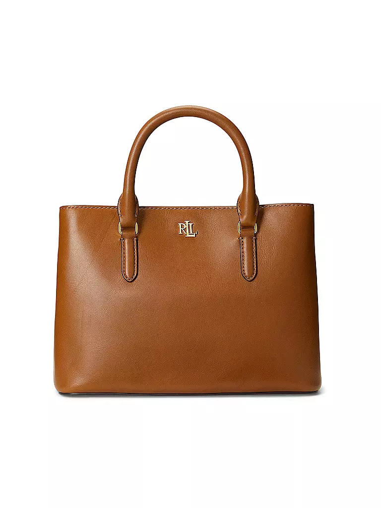 LAUREN RALPH LAUREN Ledertasche - Henkeltasche MARCY 26 Small braun