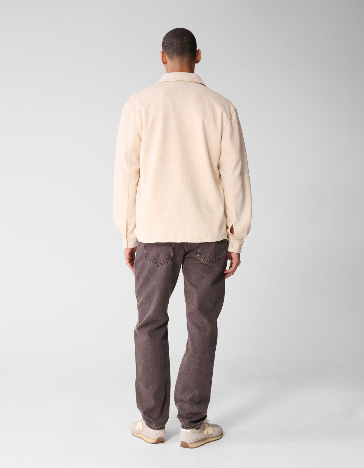 Washed Straight Fit Broek Donkerbruin