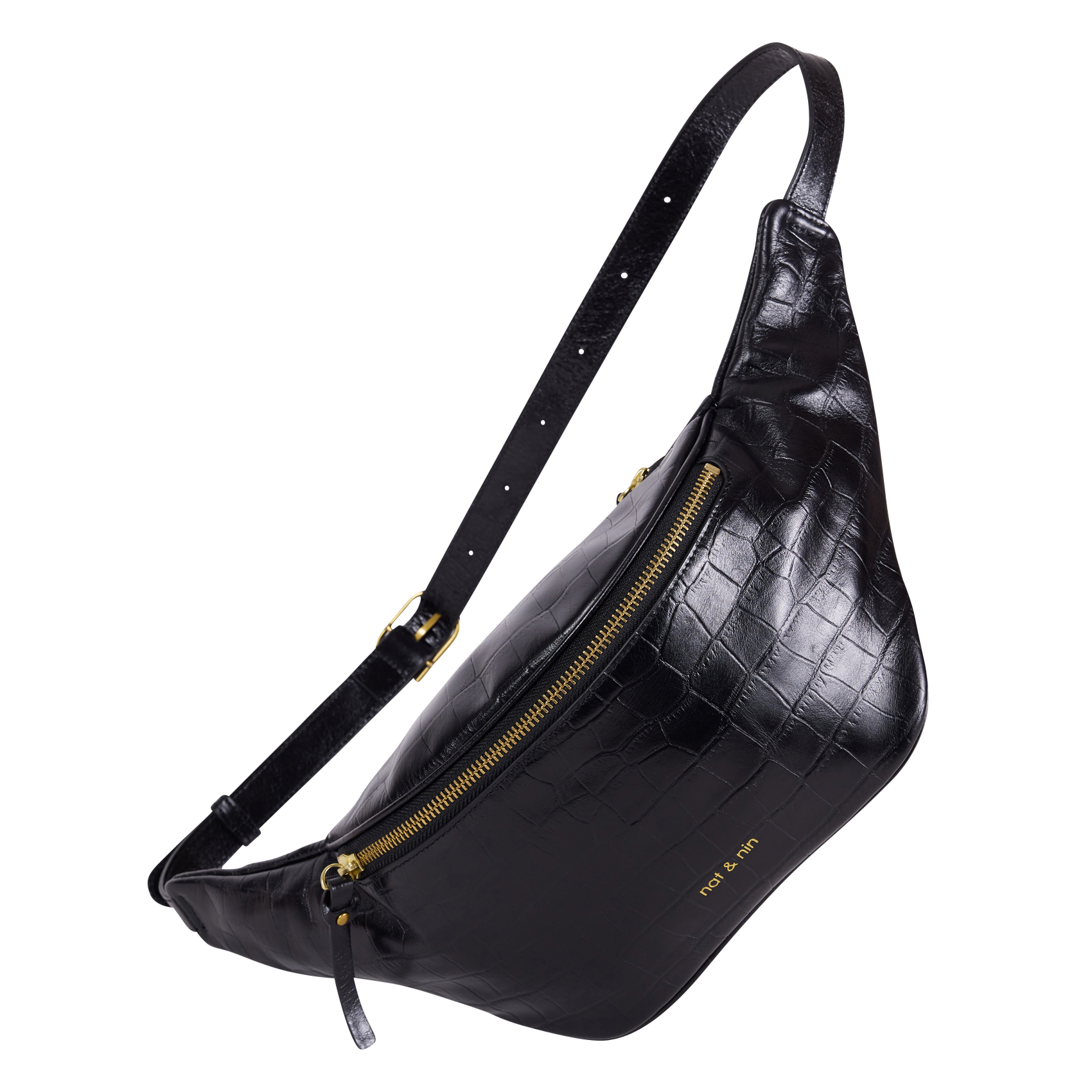 TRACY - Sac banane en cuir| Noir