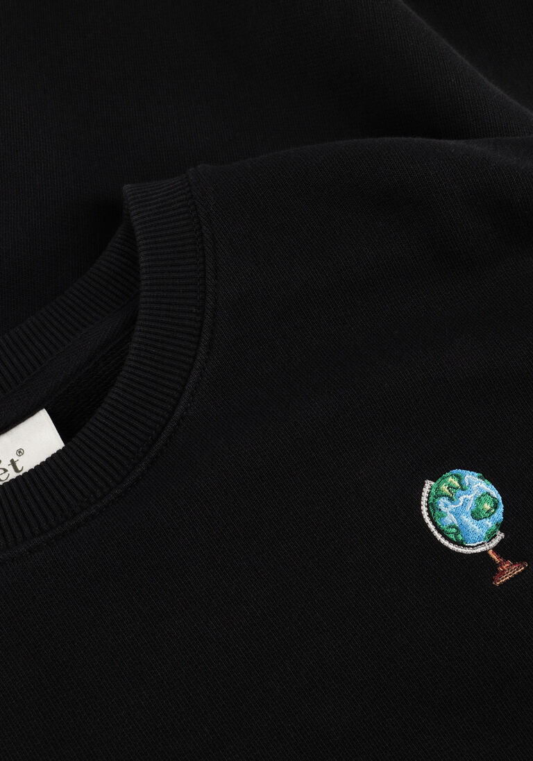 zwarte forét sweater globus sweatshirt