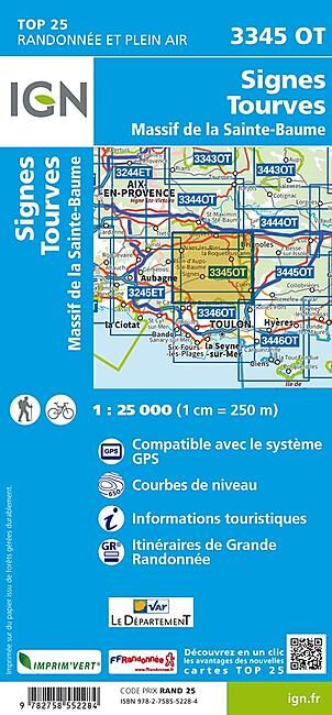IGN - TOP25 3345OT SIGNES TOURVES 1 25 000