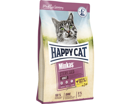 HAPPY CAT droog kattenvoer Minkas Sterilised Adult Poultry 500 g
