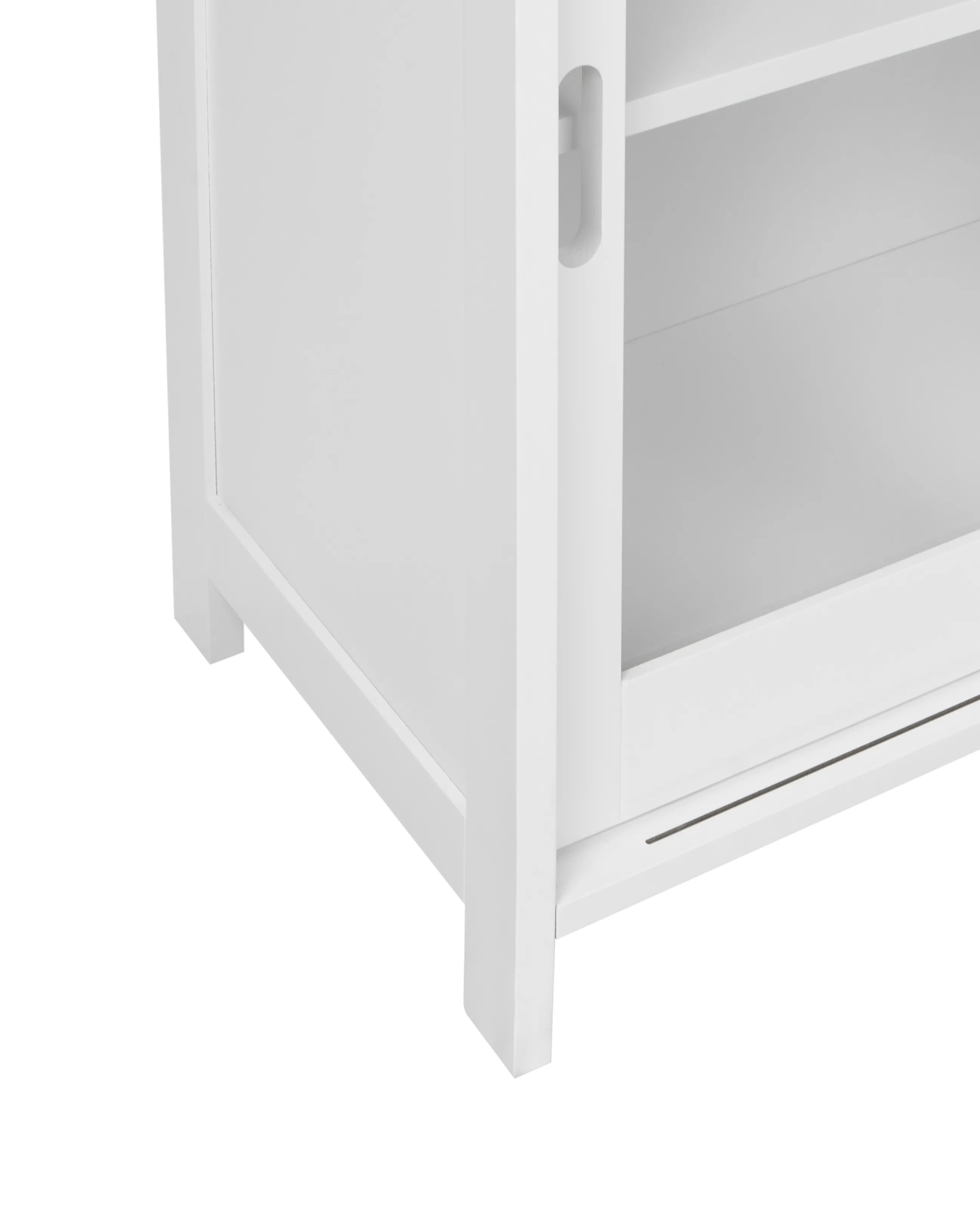 Dressoir met glazen deuren CRABTREE 86 cm Wit