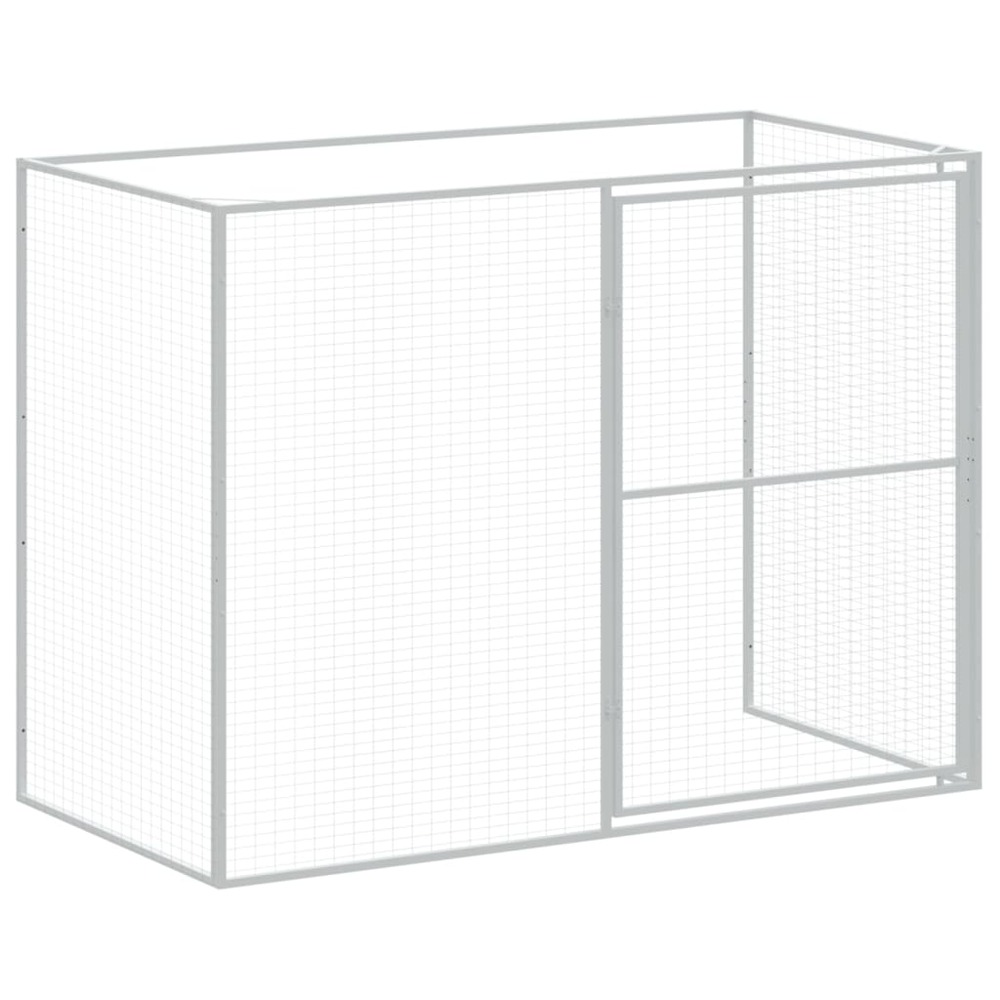 Niche pour chien avec cour gris clair 214x457x181 cm
