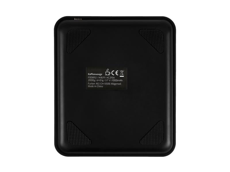 FURBER Kaffeewaage Quadro 2 Schwarz Für präzises Kaffeebrühen