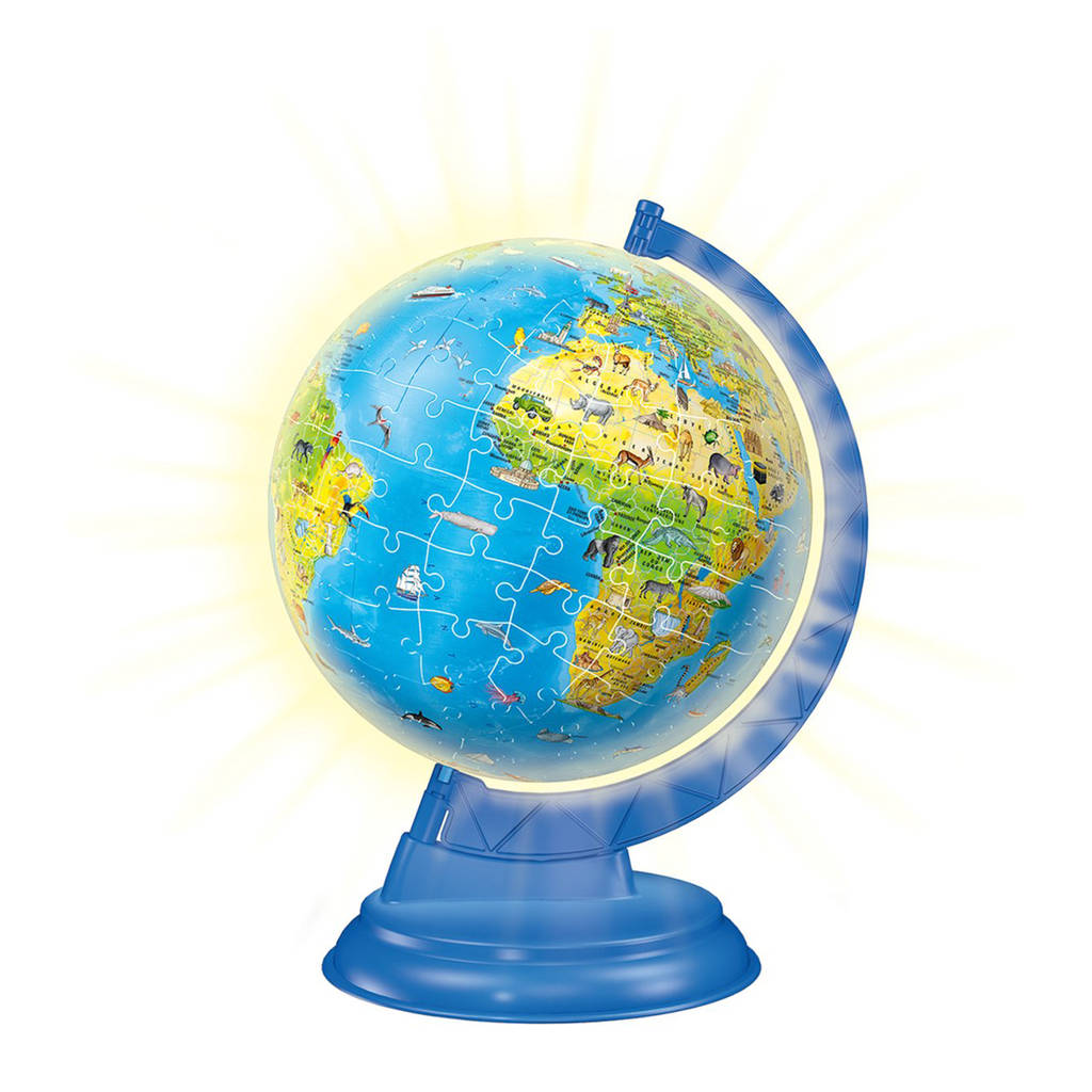 xxl kinder globe night edition engelstalig 3D puzzel 180 stukjes