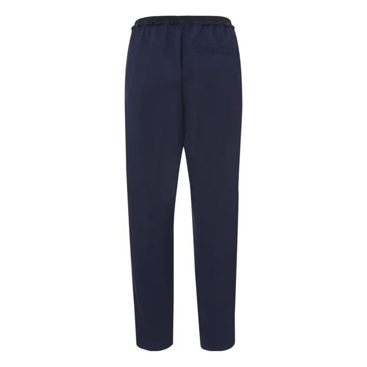 Pomandère Pantalon Elastiqué Laine | Bleu marine