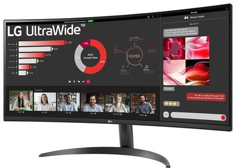 LG - 34WR50QK - QHD Curved Ultrawide Monitor - 100Hz - 34 inch