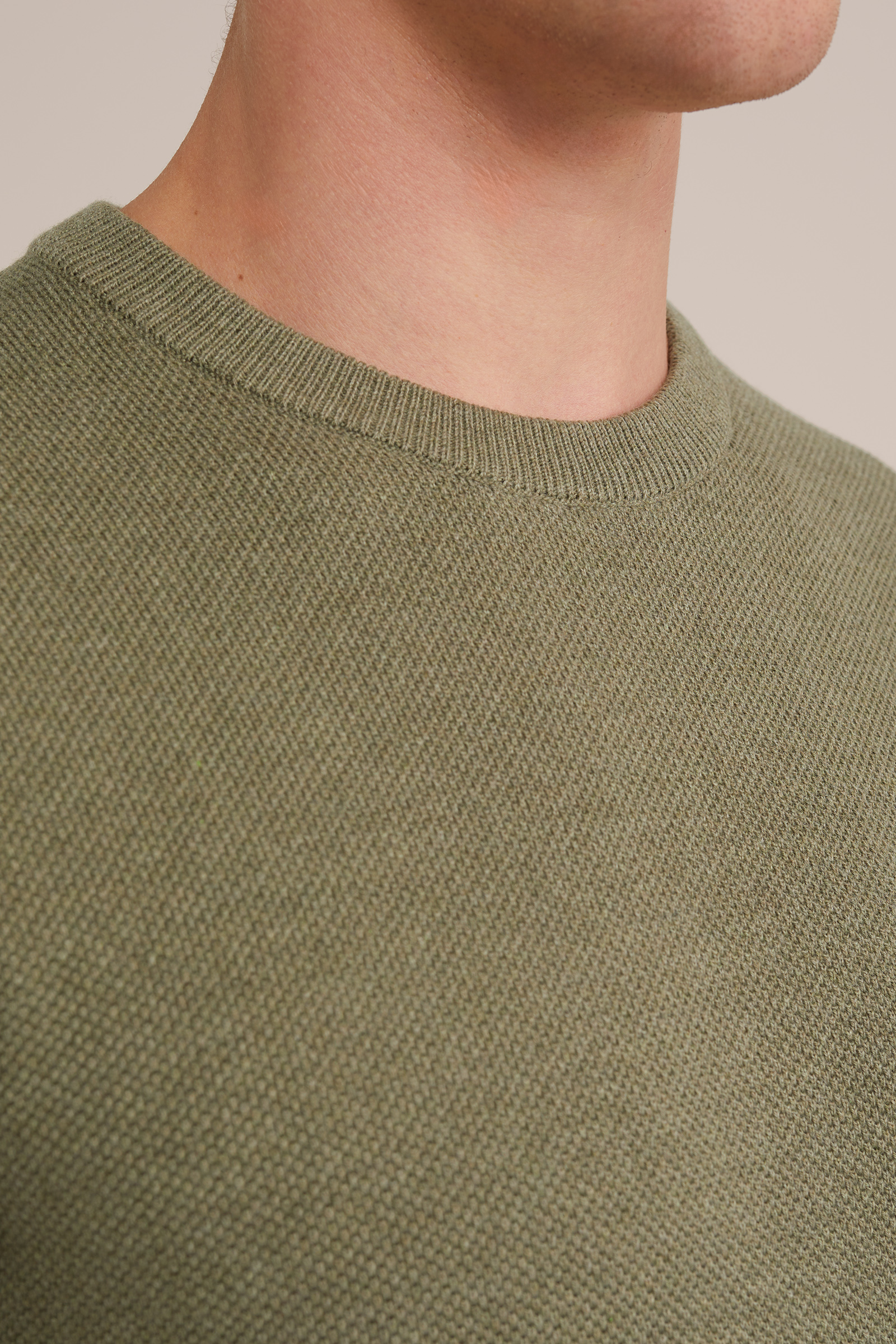 trui met structuur WE Fashion Mosgroen