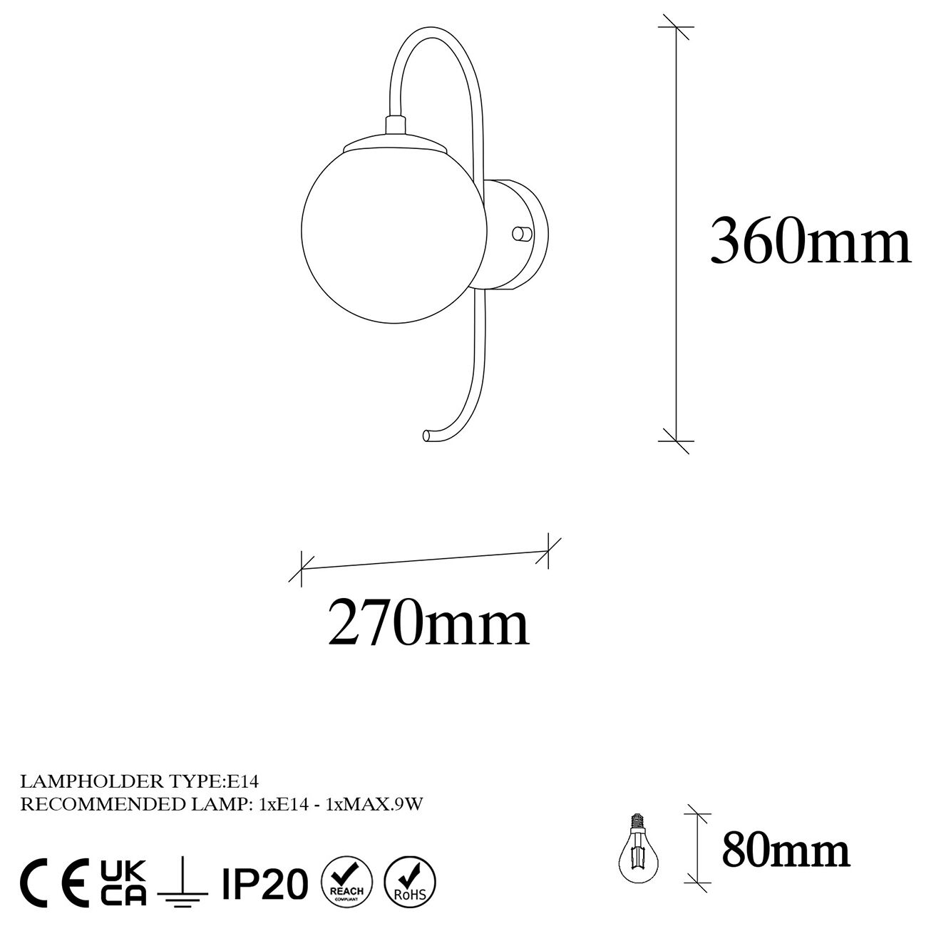 Sheen Applique murale Jewel dorée - 36 ccm
