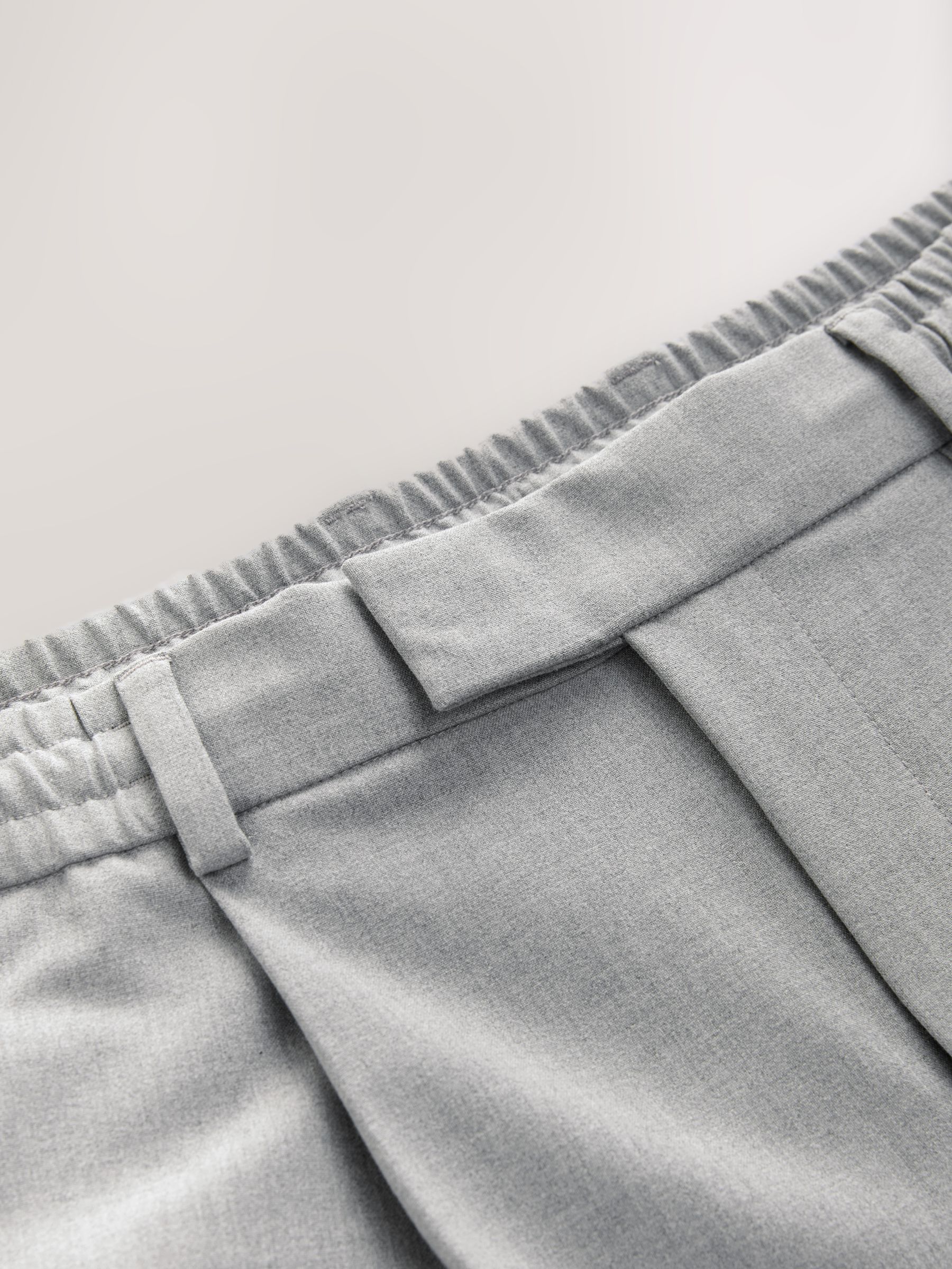 Lichtgrijs - Slim fit stretchy Broeken met intern trekkoord