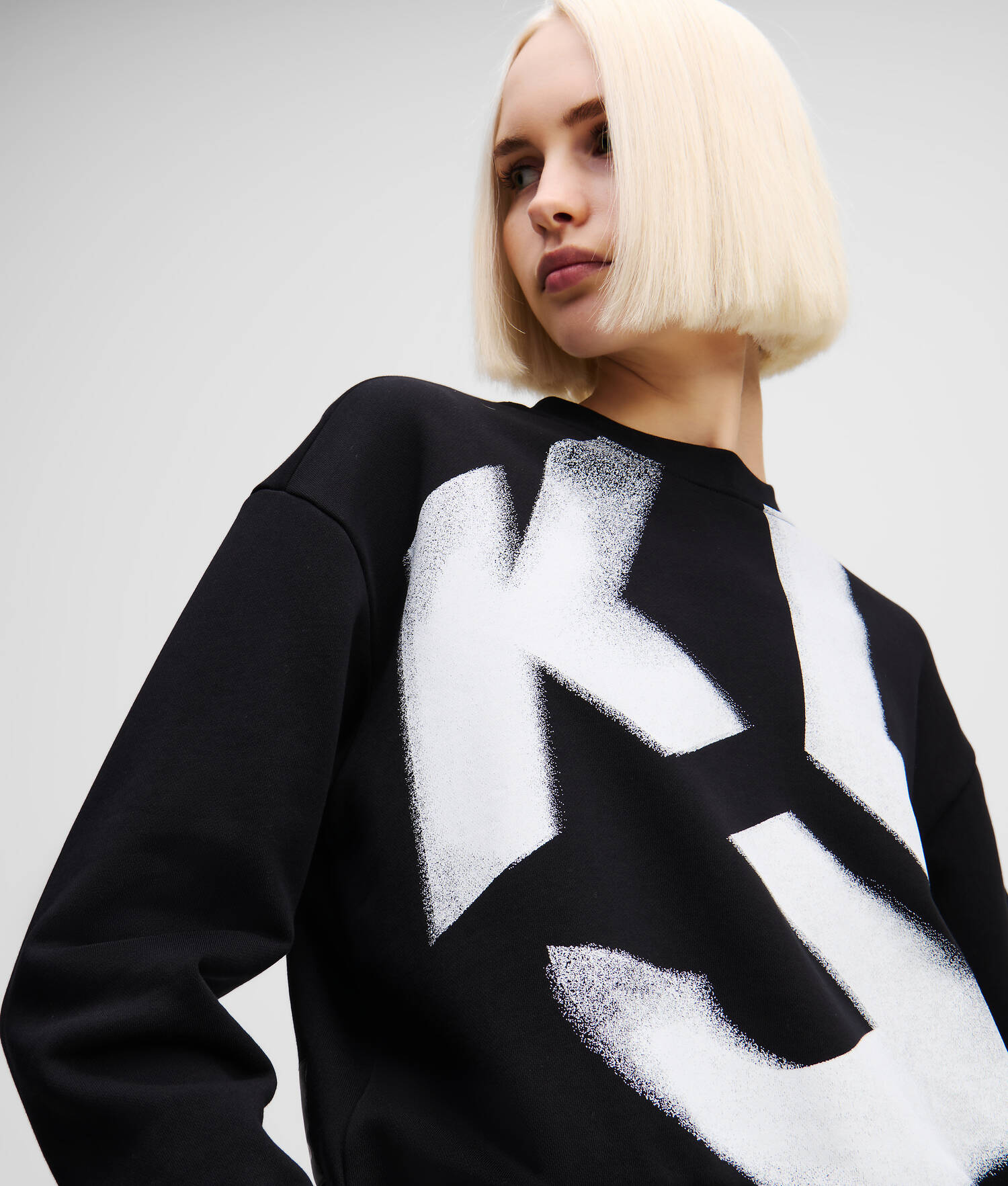 SWEAT-SHIRT EFFET DÉLAVÉ KLJ MONOGRAM