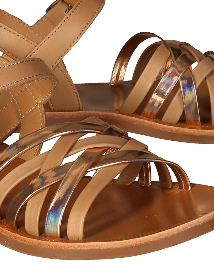Sandalen LUX METALLIC in nude/roségold