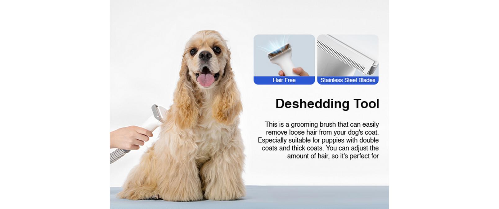 P0 Pro Hundeschermaschine, 5in1 mit StaubsaugerSchermaschine, Tiersauger für Hunde und Katzen