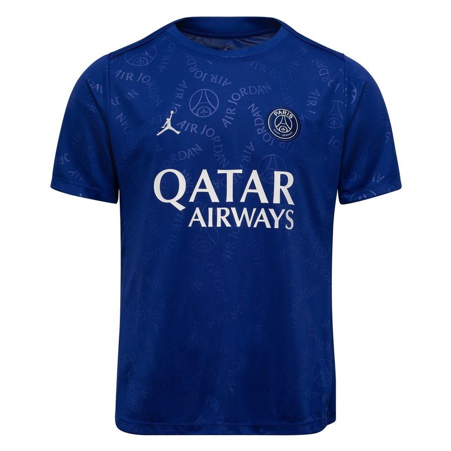 Paris Saint-Germain T-shirt d'Entraînement Dri-FIT Academy Pro Avant-Match 4th Jordan x PSG - Bleu Marine/Blanc