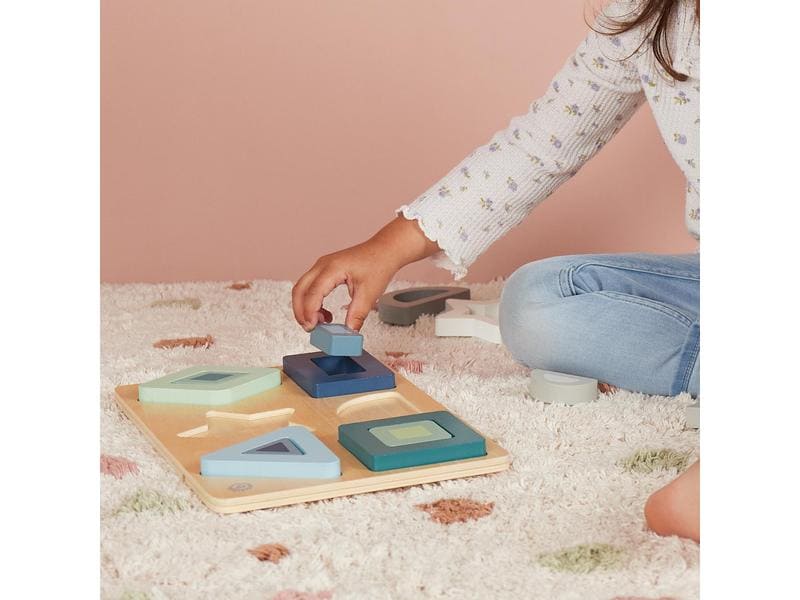 bieco Holzpuzzle Formen Geometrisches Baby Holzpuzzle