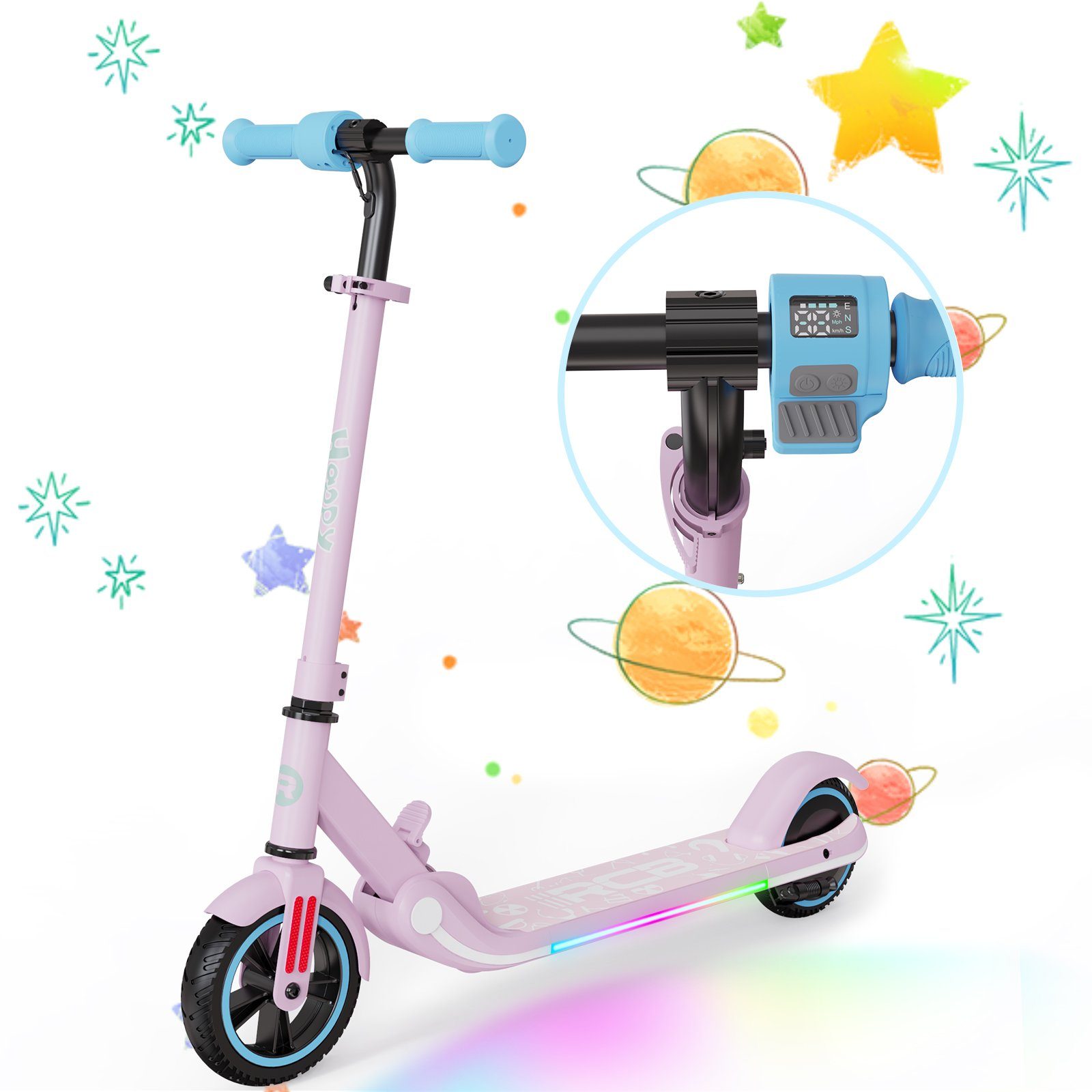 Mini patinete RCB, patinete infantil dobrável, 150W, 16km/h