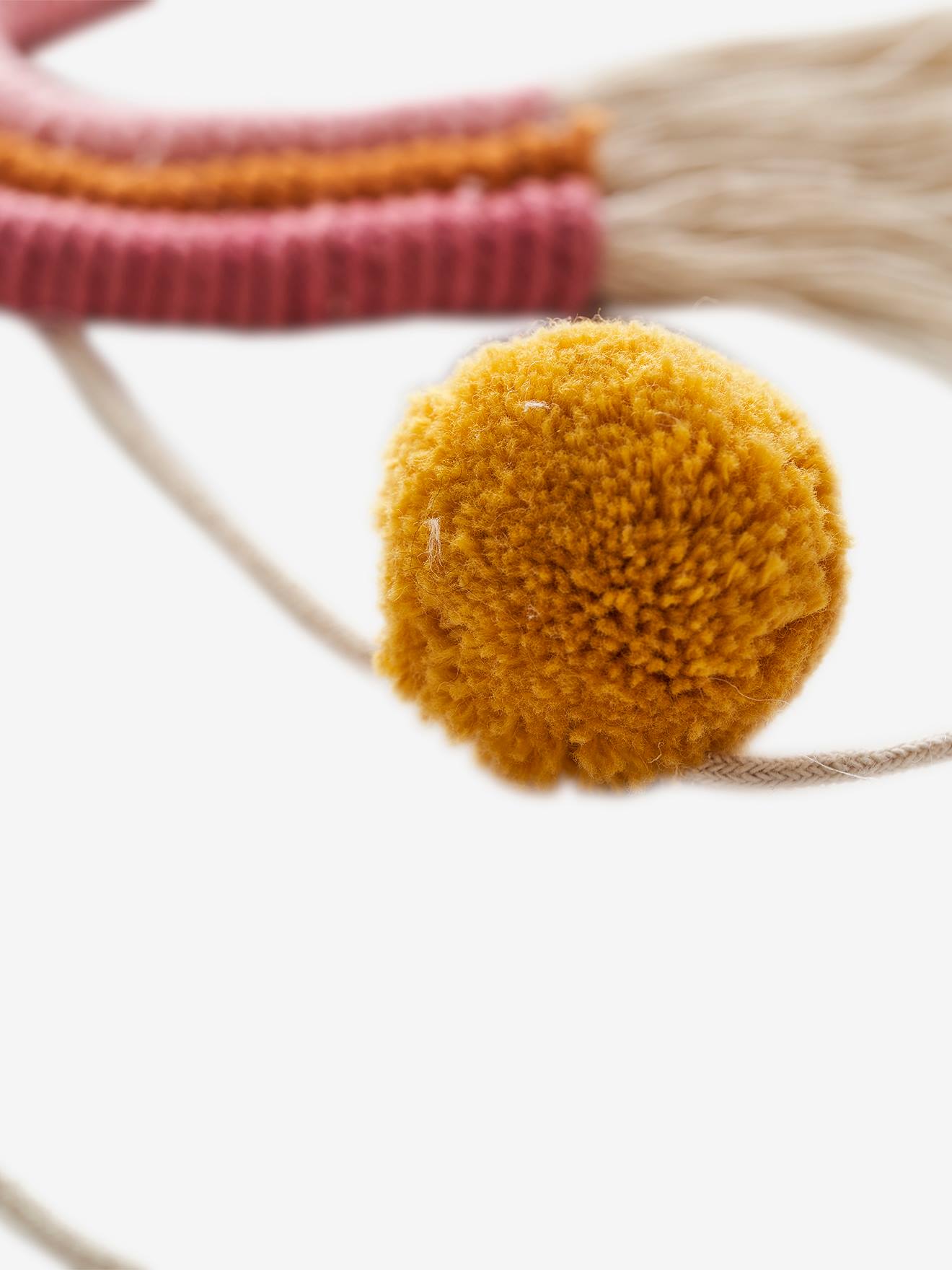 Guirlanda de pompons e arco-íris bicolor amarelo médio/multicolorido