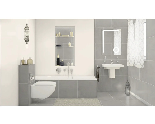 Porseleinen steengoed wand- en vloertegel Structure Gris mat grijs 60 x 60 cm
