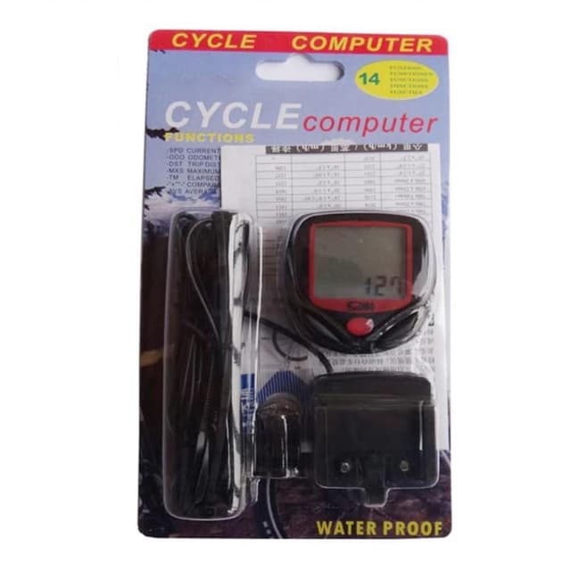 Cykelcomputer kilometertæller med 14 funktioner Vandtæt LCD cykelhastighedsmåler